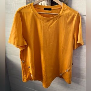 Vibrant Orange Short Sleeve Top
